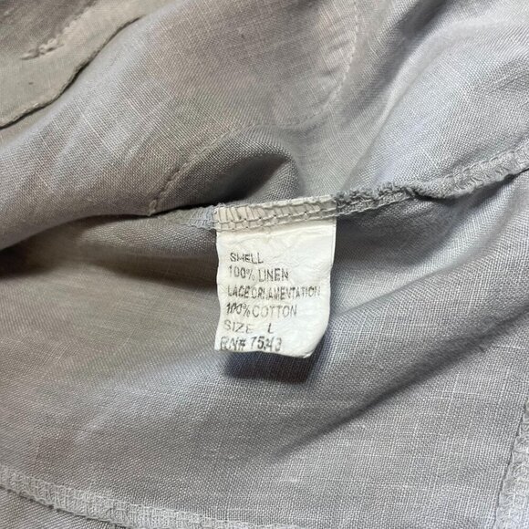 Carla Conti Linen One Button Jacket Blouse Ladies Size LARGE made in Italy - Picture 5 of 7